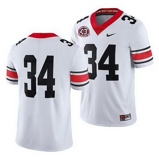 Georgia Bulldogs White College Limited Football Men'S Jersey