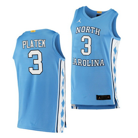 North Carolina Tar Heels Andrew Platek Blue Authentic Jersey