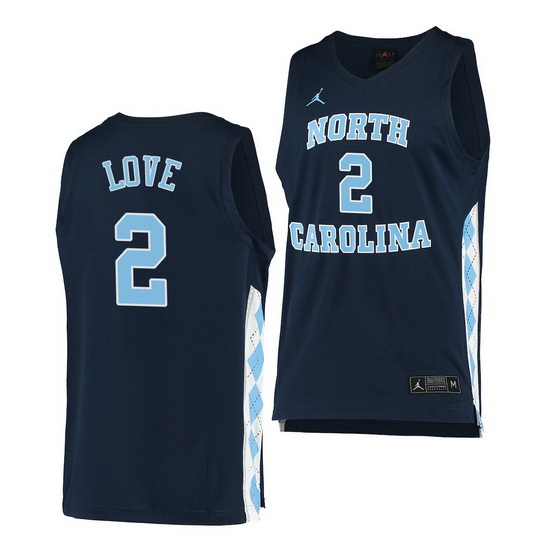 North Carolina Tar Heels Caleb Love Navy Alternate Men Jersey