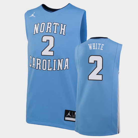 North Carolina Tar Heels Coby White Carolina Blue Replica Men'S Jersey