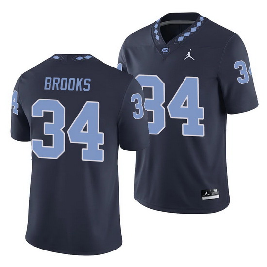 North Carolina Tar Heels British Brooks Navy College Football Men'S Jersey