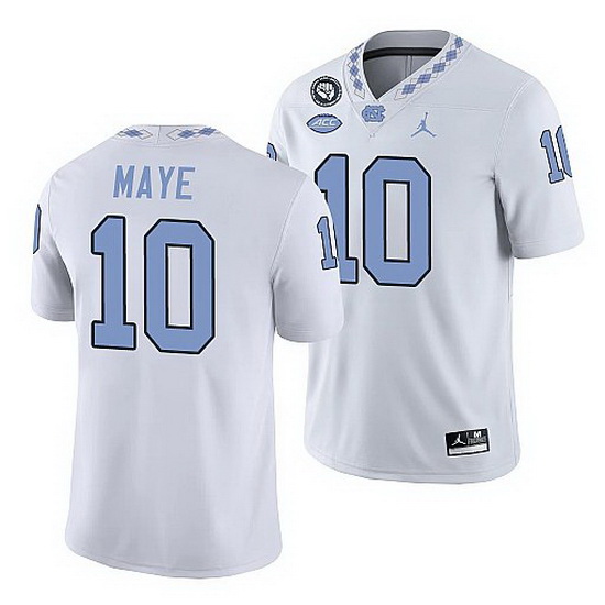 North Carolina Tar Heels Drake Maye White Game Football Replica 