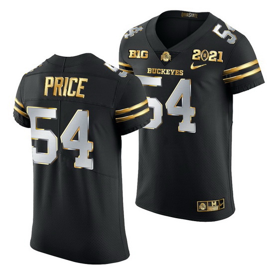 Ohio State Buckeyes Billy Price Black 2021 College Football Playoff Championship Golden Authentic Je