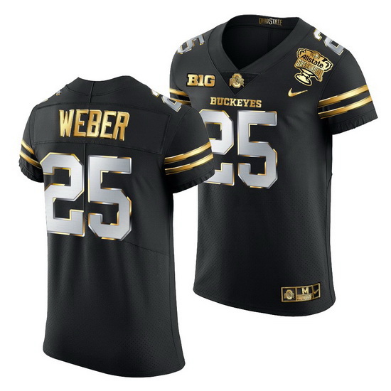 Ohio State Buckeyes Mike Weber Black 2021 Sugar Bowl Golden Limited Authentic Football Jersey