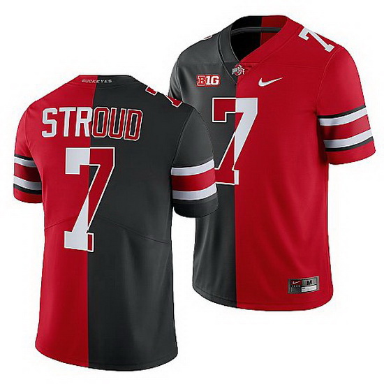 Ohio State Buckeyes C.J. Stroud Scarlet Black Split Edition Men Jersey