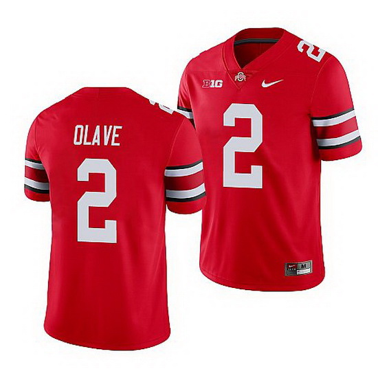 Ohio State Buckeyes Chris Olave Scarlet Game Men'S Jersey 0