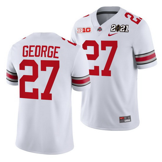 Ohio State Buckeyes Eddie George White 2021 Sugar Bowl Champions College Football Playoff College Fo