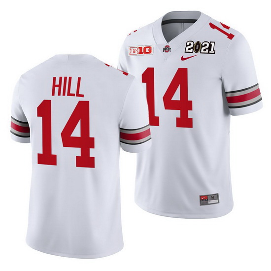 Ohio State Buckeyes K.J. Hill White 2021 Sugar Bowl Champions College Football Playoff College Footb