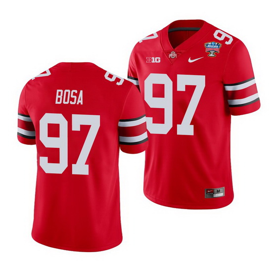 Ohio State Buckeyes Nick Bosa Scarlet 2021 Sugar Bowl College Football Jersey