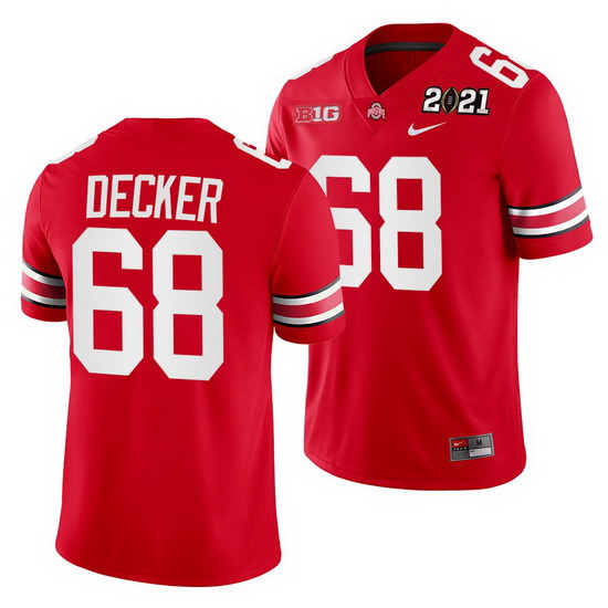 Ohio State Buckeyes Taylor Decker Scarlet 2021 Sugar Bowl Champions College Football Playoff College