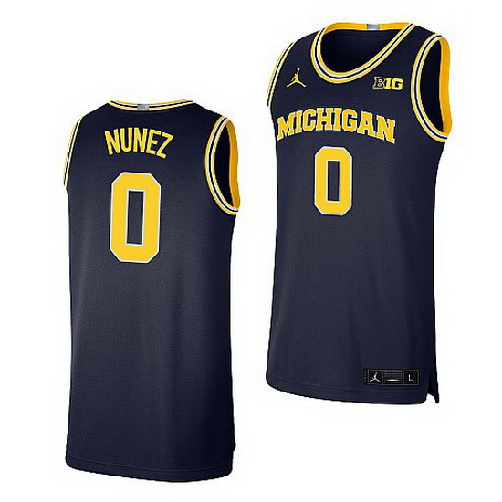 Michigan Wolverines Adrien Nunez Navy Limited Basketball Jersey