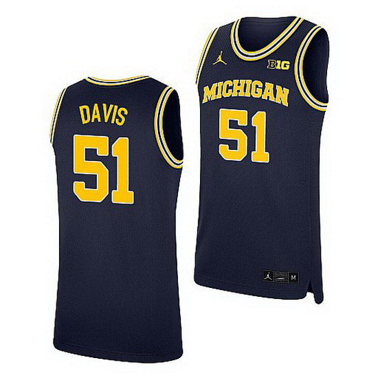 Michigan Wolverines Austin Davis Navy Replica College Basketball