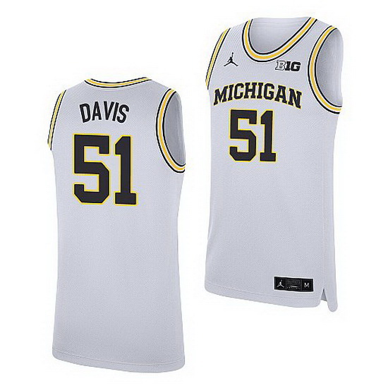 Michigan Wolverines Austin Davis White Replica Jersey