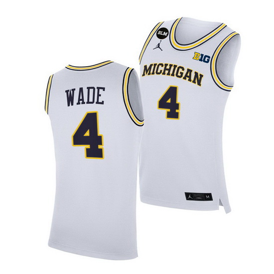 Michigan Wolverines Brandon Wade 2021 Big Ten Regular Season Champions Blm White Jersey