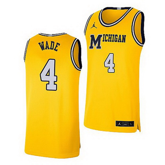 Michigan Wolverines Brandon Wade Maize Retro Limited Basketball Jersey