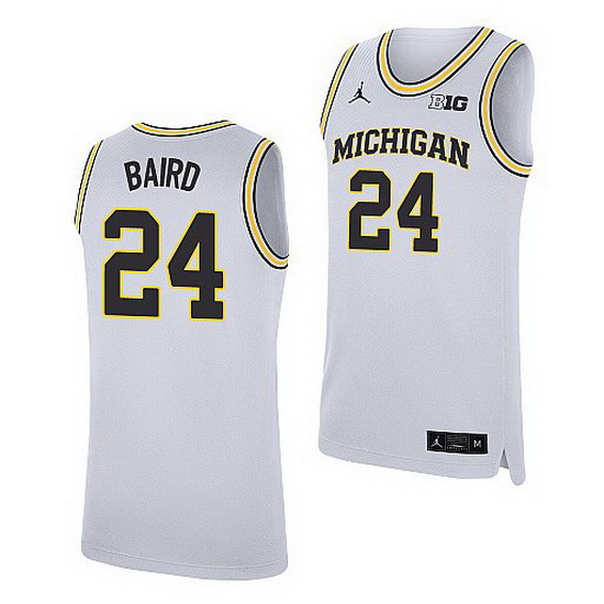 Michigan Wolverines C.J. Baird White Replica Jersey