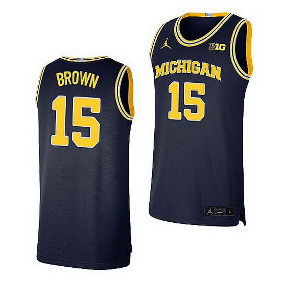 Michigan Wolverines Chaundee Brown Navy Limited Basketball Jerse