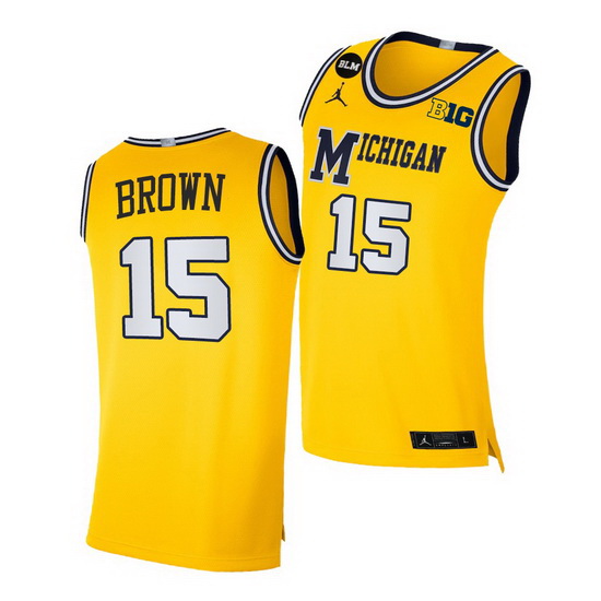 Michigan Wolverines Chaundee Brown Yellow Blm Social Justice Men