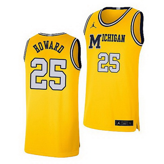 Michigan Wolverines Jace Howard Maize Retro Limited Basketball J