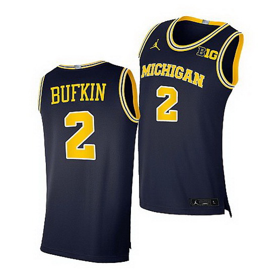 Michigan Wolverines Kobe Bufkin Navy 2021 Class Jersey