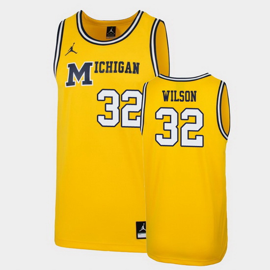 Michigan Wolverines Luke Wilson Maize Replica Men'S Jersey