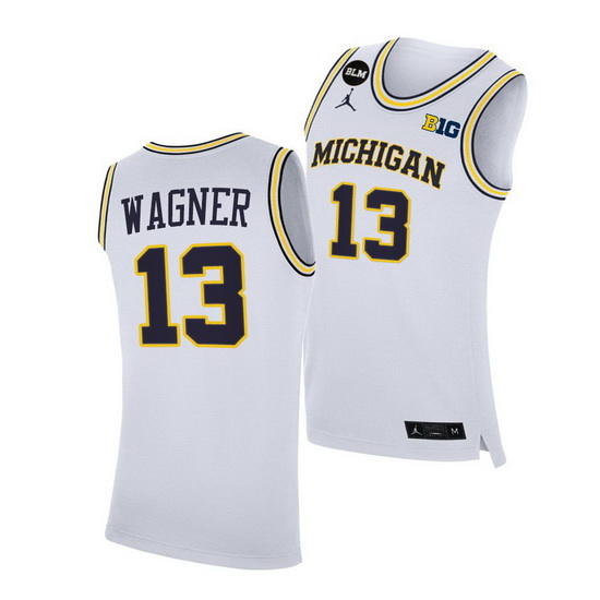 Michigan Wolverines Moritz Wagner 2021 Big Ten Regular Season Champions Blm White Jersey