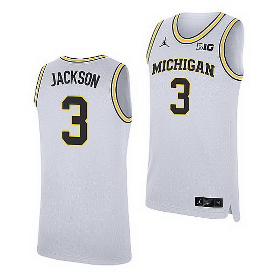 Michigan Wolverines Zeb Jackson White Replica Jersey