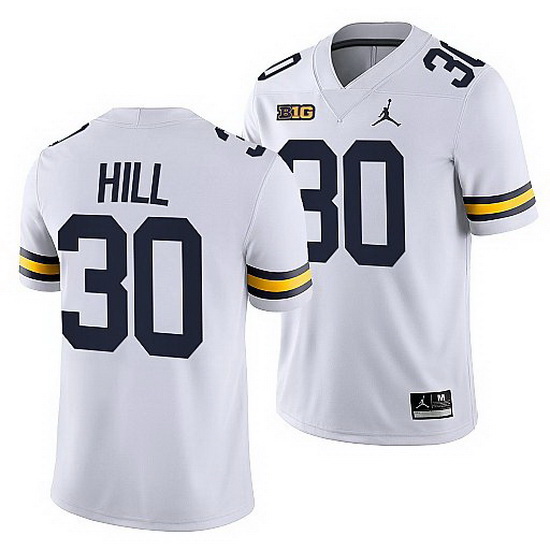 Michigan Wolverines Daxton Hill White College Football Men Jersey