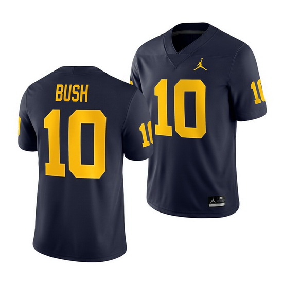 Michigan Wolverines Devin Bush Navy Game Men'S Jersey