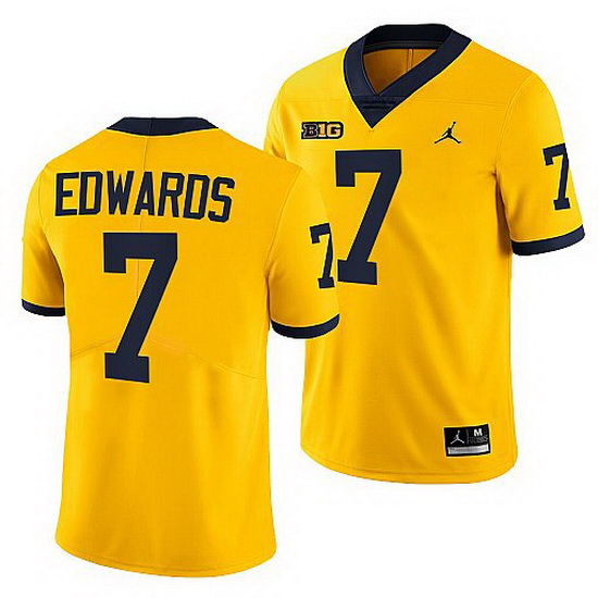 Michigan Wolverines Donovan Edwards Maize College Football Men Jersey