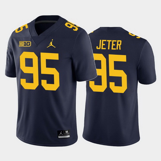 Michigan Wolverines Donovan Jeter Navy Home Men'S Jersey