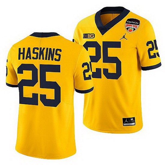 Michigan Wolverines Hassan Haskins Maize 2021 Orange Bowl Playof