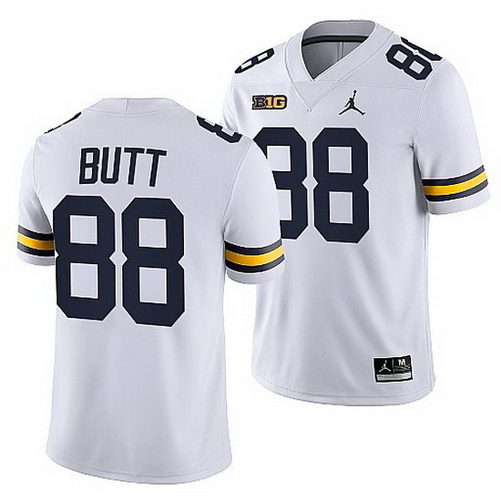 Michigan Wolverines Jake Butt White National Award Winner Men Jersey