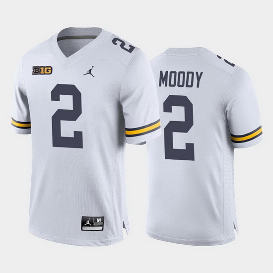 Michigan Wolverines Jake Moody White Away Men'S Jersey