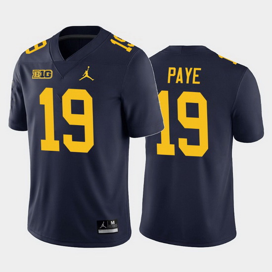 Michigan Wolverines Kwity Paye Navy Home Men'S Jersey