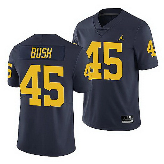 Michigan Wolverines Peter Bush Navy Limited Men'S Jersey