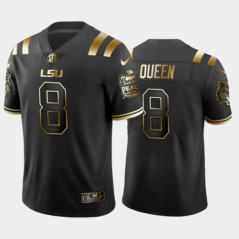 LSU Tiger Patrick Queen Black Golden Edition Men'S Jersey