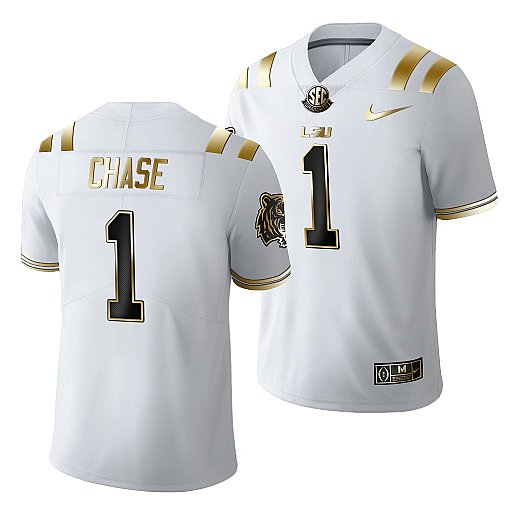 Lsu Tigers Ja'Marr Chase Golden Edition Limited Football White J