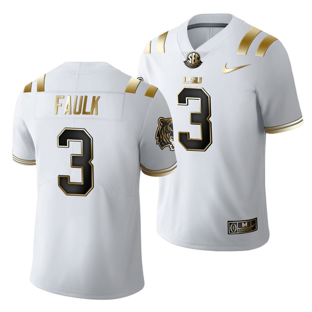 Lsu Tigers Kevin Faulk Golden Edition Limited Nfl White Jersey