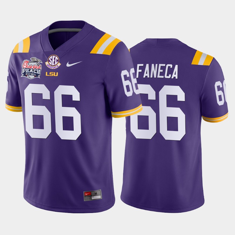 LSU Tiger Alan Faneca Purple Away Men'S Jersey