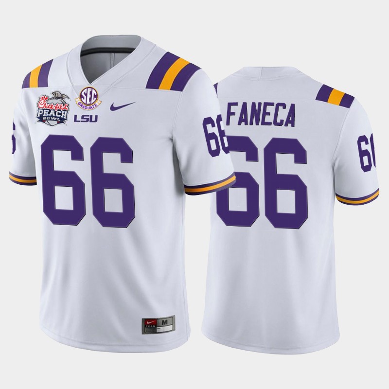 LSU Tiger Alan Faneca White Home Men'S Jersey