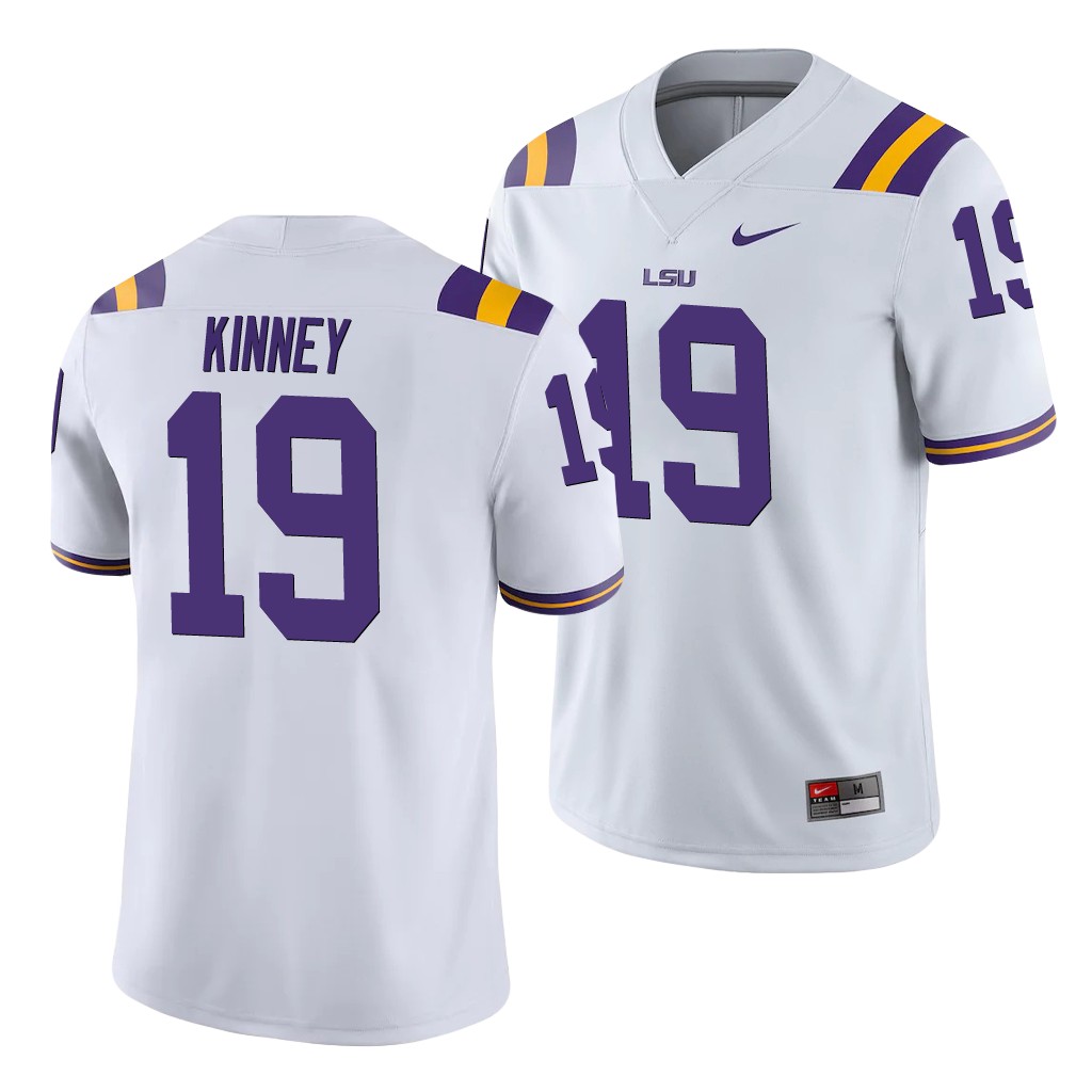 LSU Tiger Walker Kinney White College Football Men'S Jersey