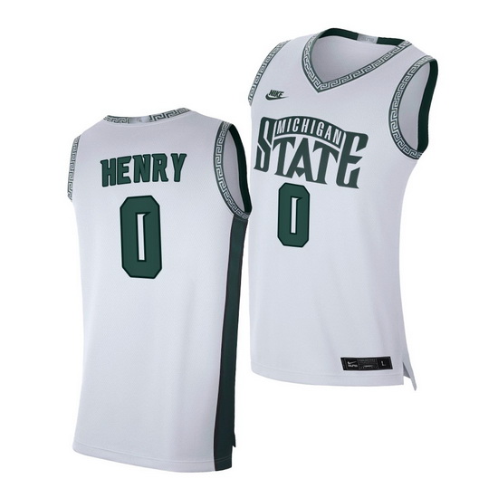 Michigan State Spartans Aaron Henry White Limited Retro Michigan