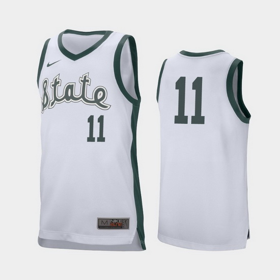 Michigan State Spartans Aaron Henry White Retro Performance Men'S Jersey