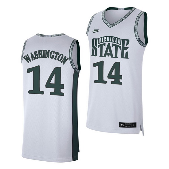 Michigan State Spartans Brock Washington White Retro Limited Men'S Jersey