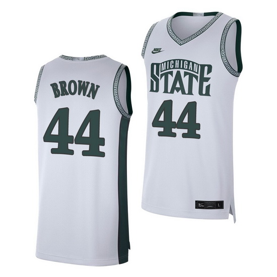 Michigan State Spartans Gabe Brown White Retro Limited Men'S Jer