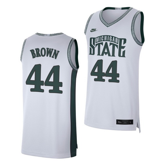 Michigan State Spartans Gabe Brown White Retro Limited Men'S Jersey