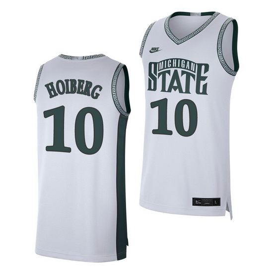 Michigan State Spartans Jack Hoiberg White Retro Limited Men'S J