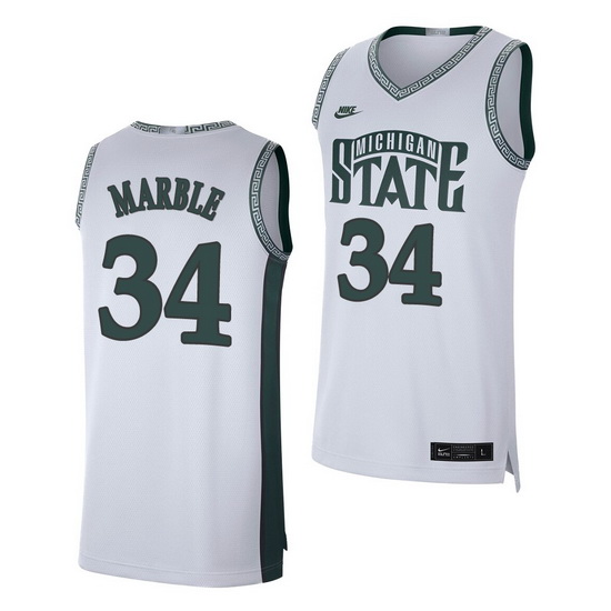 Michigan State Spartans Julius Marble White Retro Limited Men'S Jersey