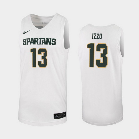 Michigan State Spartans Steven Izzo White Replica Men'S Jersey